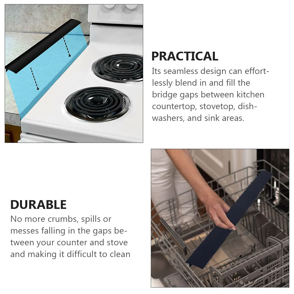 

Kitchen Seal Slit Filler Silicone Gap Cover for Stove Counter Areas Seamless Blend Non-Tacky Smooth Touch Protector Cover