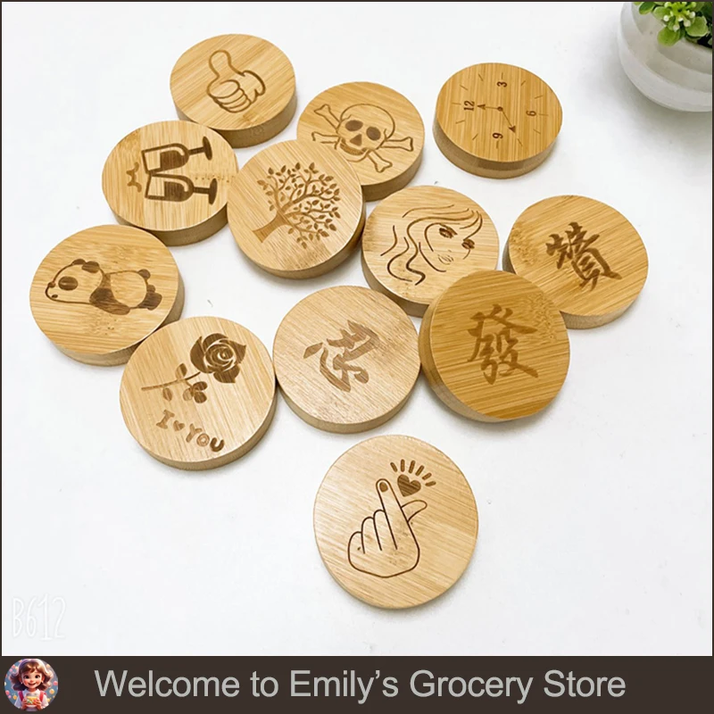 

Customized Gift Refrigerator Magnets Bamboo Magnetic Bottle Openers with Personalized Laser Engraving of Logos Texts Patterns