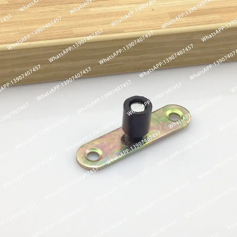 2PCS sliding door rubber floor guide rail support roller suspension round wheel positioner