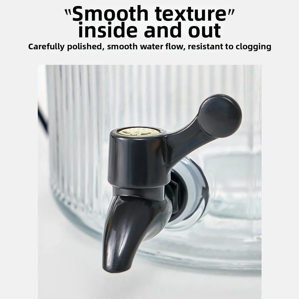 PP Plastic Beverage Dispenser Faucet Leak Resistant Built-In Filter Water Container Tap Silicone Gaskets
