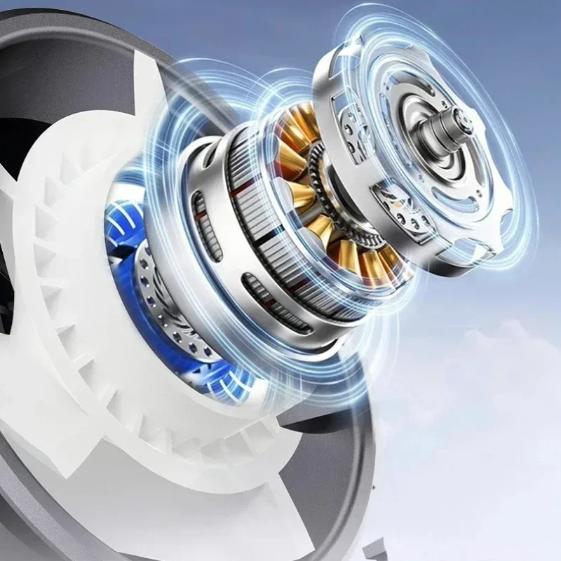 Handheld Fan Outdoor Camping Ventilateur Portable Mini Fan with LED Display 4000mAh USB Rechargeable Hand Fan