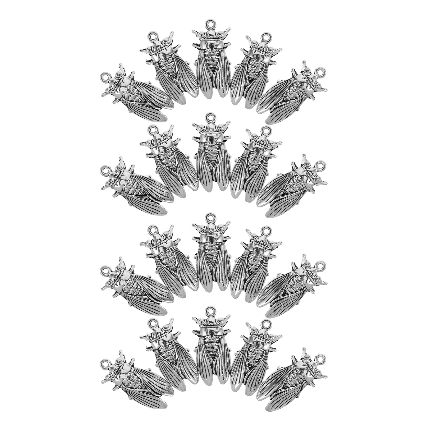 

20Pcs Vintage Silver Insect Charms Alloy Bug Pendants Jewelry Making DIY Necklace Bracelet Craft Decorations