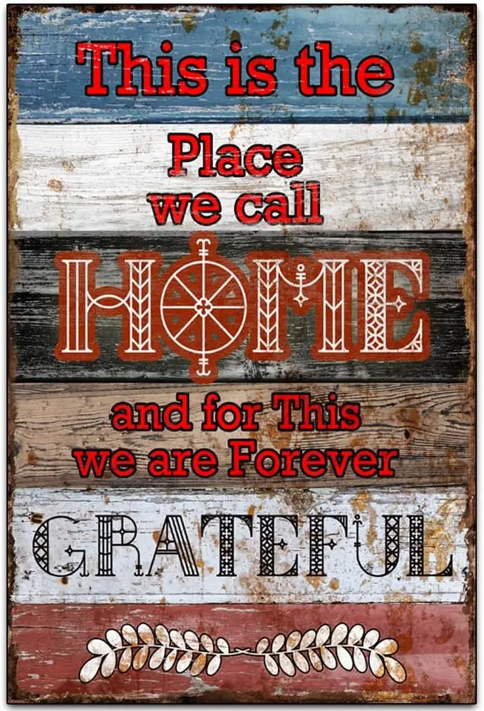 This is Place We Call Home - Funny Retro Classic Art Wall Decoration - Garage/Room Tin ​Metal Signs Artwork - Original Vintage D