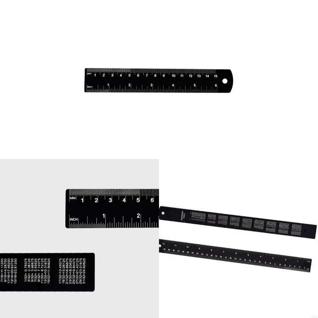 G92C Aluminum Ruler with Clear Scale 15/30cm for Students & Drafting professional 