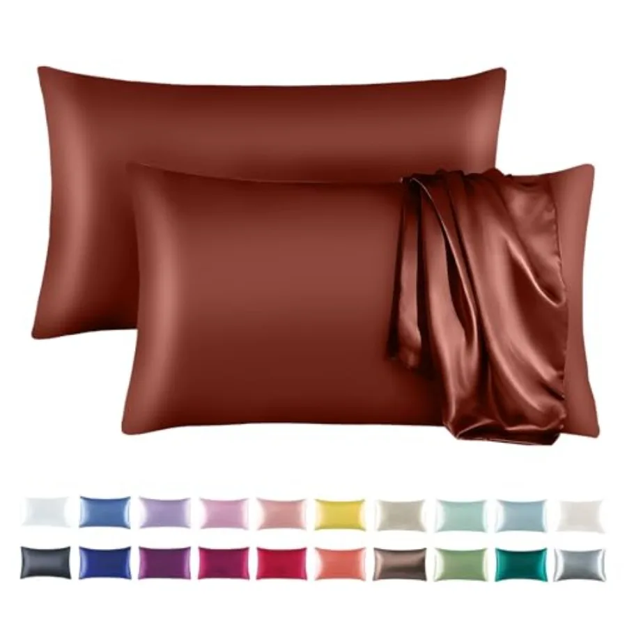 

Satin Pillowcase for Hair and Skin, Pillowcases Set of 2, Cooling Pillow Cases Size 20×26 Inches,Soft Luxury Satin Pillowcase w