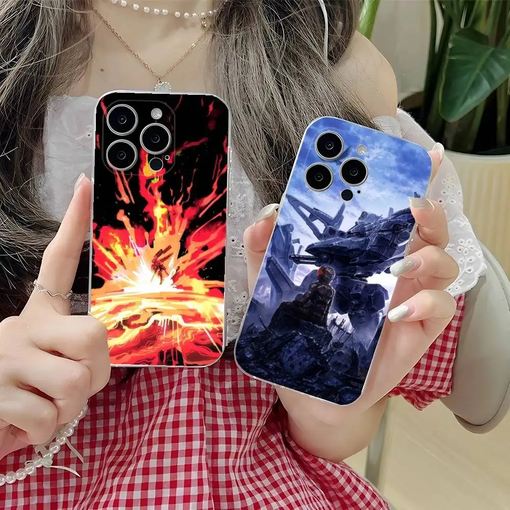 

A-Armored Game Core Phone Case For iPhone 16,15,14,13,12,11 Plus,Pro,Max,XR,XS,Plus,E,SE4,Mini Transparent Soft Cover