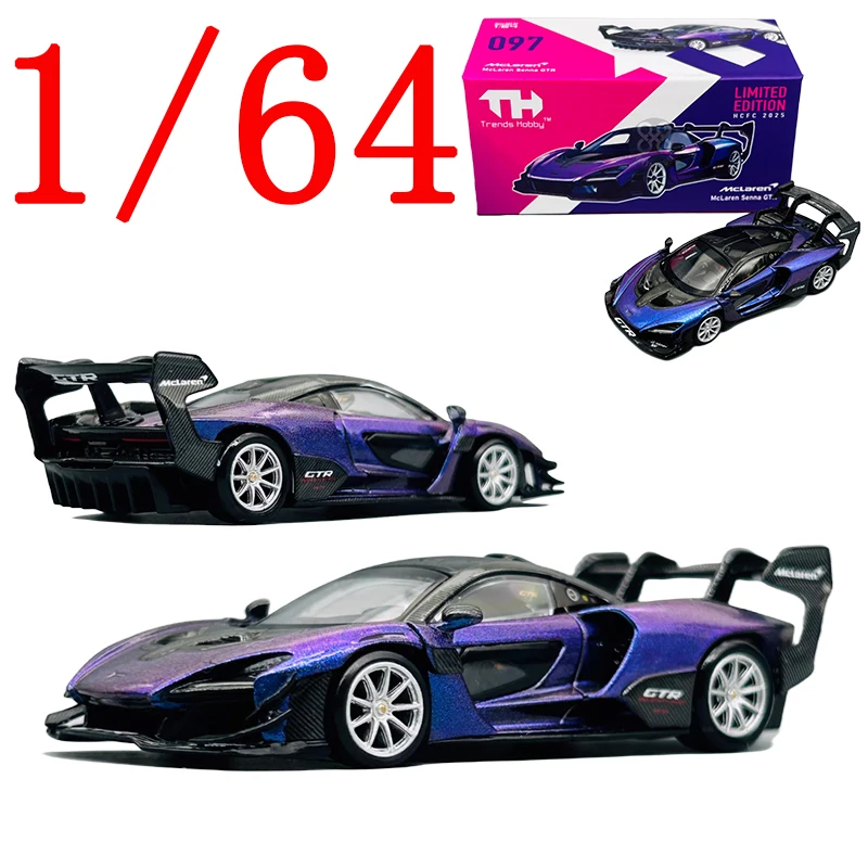 

TH Diecast 1/64 Scale McLaren Alloy Model Cars McLaren Senna GTR 2025# HEC Purple Play Vehicles Toys for Boys Gift Original Box