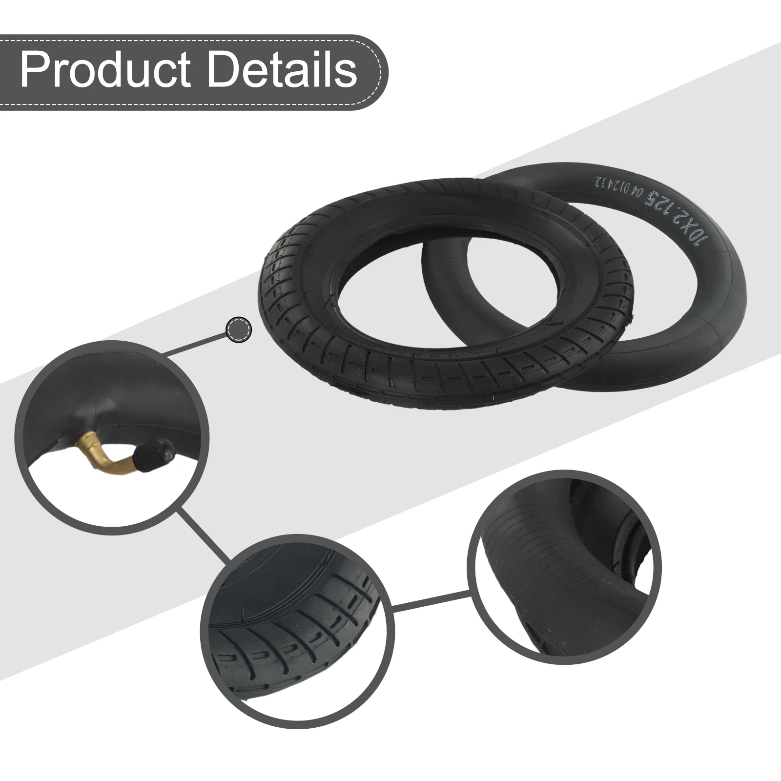 

Колесо детской коляски, резиновая внешняя и внутренняя шина, детали коляски 10X2,0, шины для скутера, утолщенные детали для скутеров, аксессуары