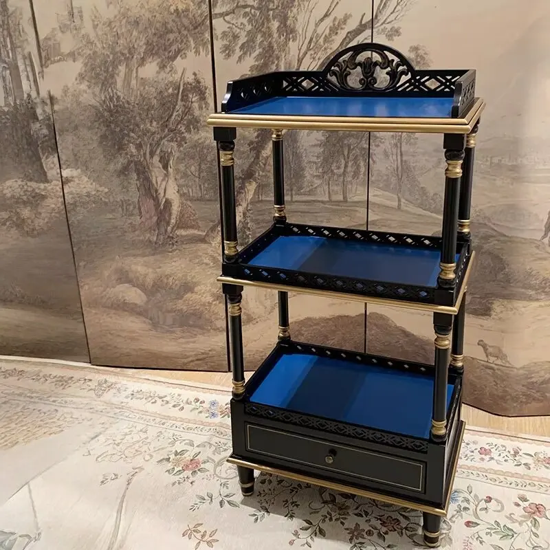 CX painted retro three-layer bookshelf classical display bogu shelf shelf
