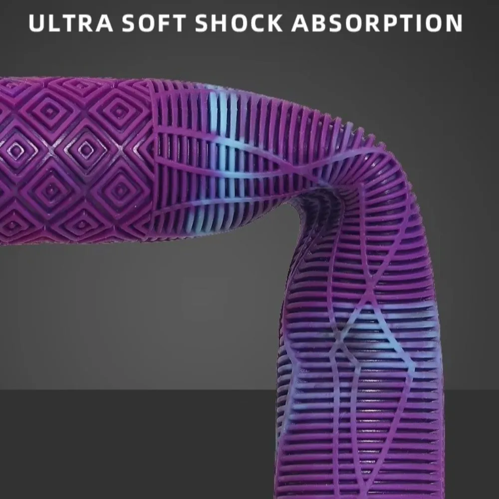 For 22.2mm Handlebar Bicycle Handlebar Grips Soft Rubber Striped Bike Grips Non-Slip Mixed Color Bike Handlebar Cover Cycling