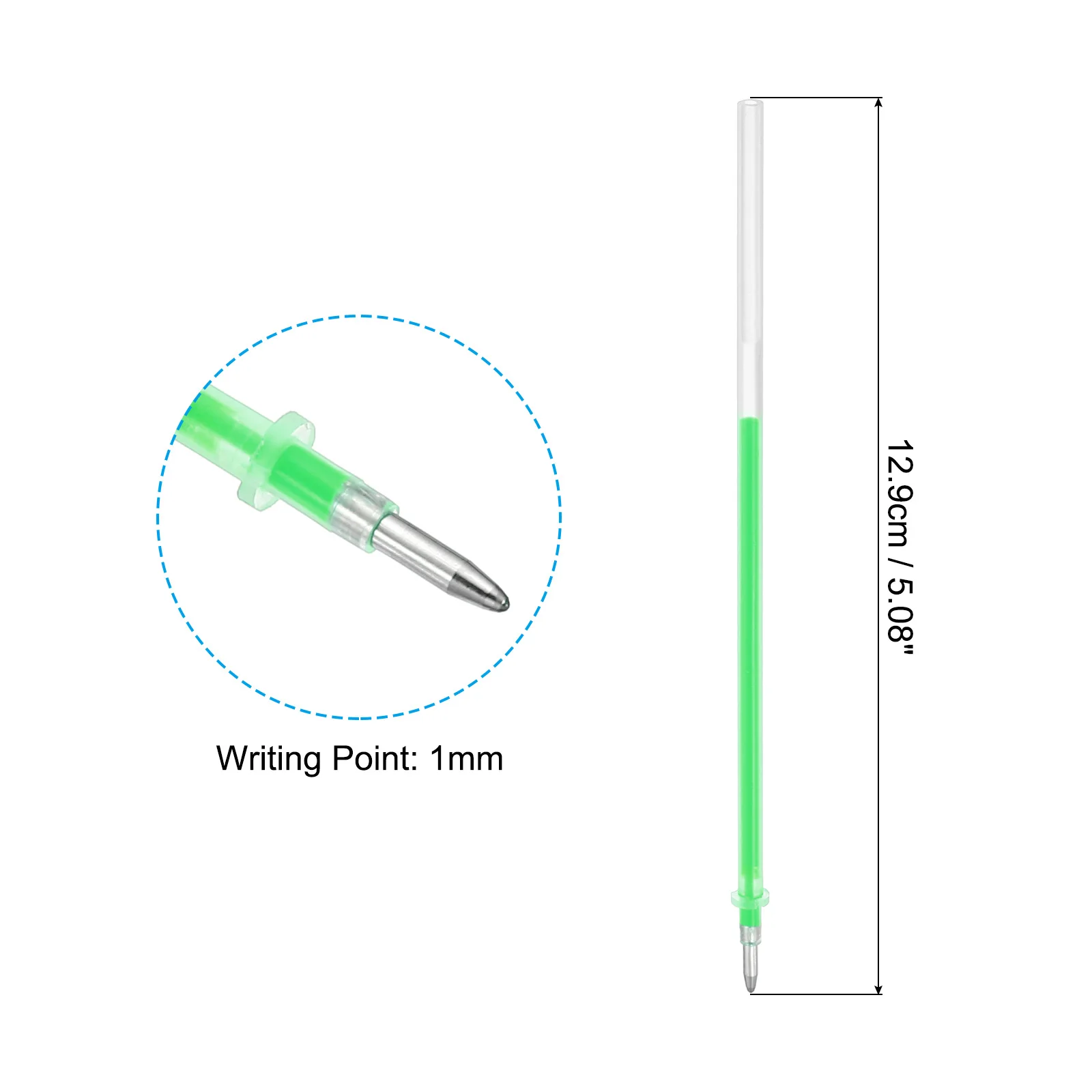 24/48Pcs 1mm Gel Pen Refills Fluorescence Metallic Ink Bold Point Refill for Coloring Books Scrapbooking Art Drawing Journaling