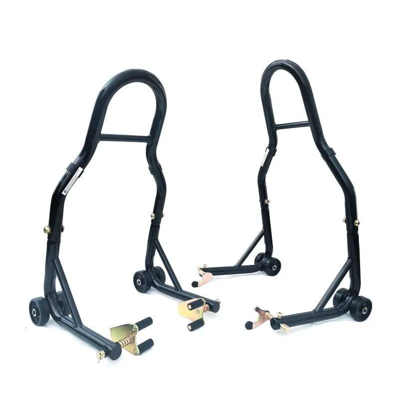 

Motorcycle Starting Frame, Front and Rear Wheels in The Frame, Maintenance, Parking Frame, Chain Maintenance Tool