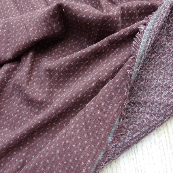 

Cotton Polyester Blend Handmade Embroidery Coffee Color Fabric for irt Skirt DIY Artistic Design Home Decor Profional Use