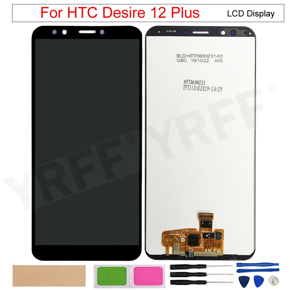 Touch Screen Digitizer Assembly for HTC Desire 12 Plus LCD Display , Screen Phone Repair