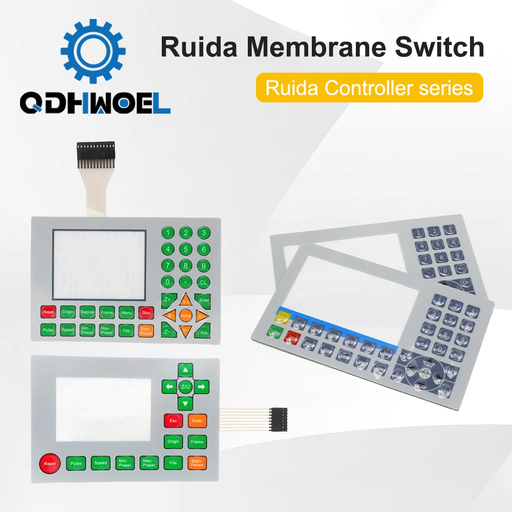 QDHWOEL Ruida بطاقات التحكم غشاء التبديل ل RDLC320-A RDC6332M RDC6442S RDC6332G RDC6442G لوحات مفتاح فيلم قناع لوحة المفاتيح
