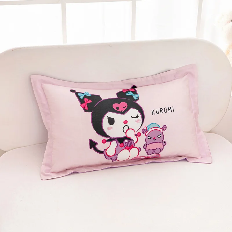 سانريو ماي ميلودي كورومي سينامورول كيس وسادة قطني مطبوع عليه رسوم كرتونية غطاء وسادة للأطفال لتزيين غرفة نوم الأطفال #2