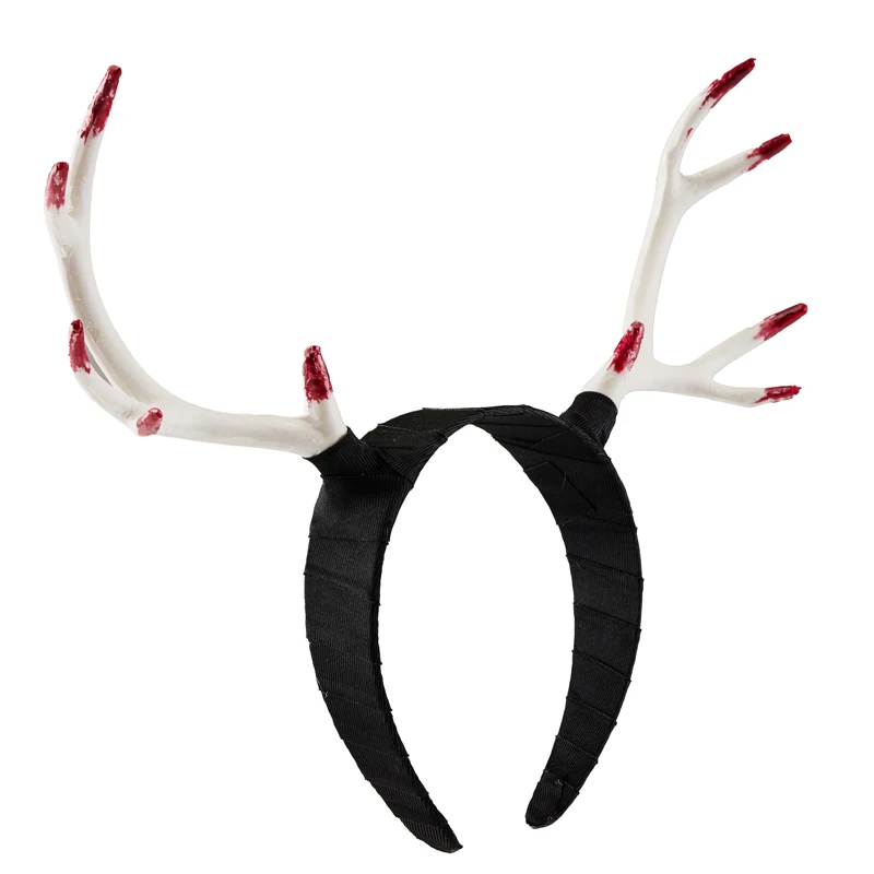 Handmade Antler Headband Cosplay Lolita Costumes Xmas Headband Party Head Bopper Deer Horn Headdress