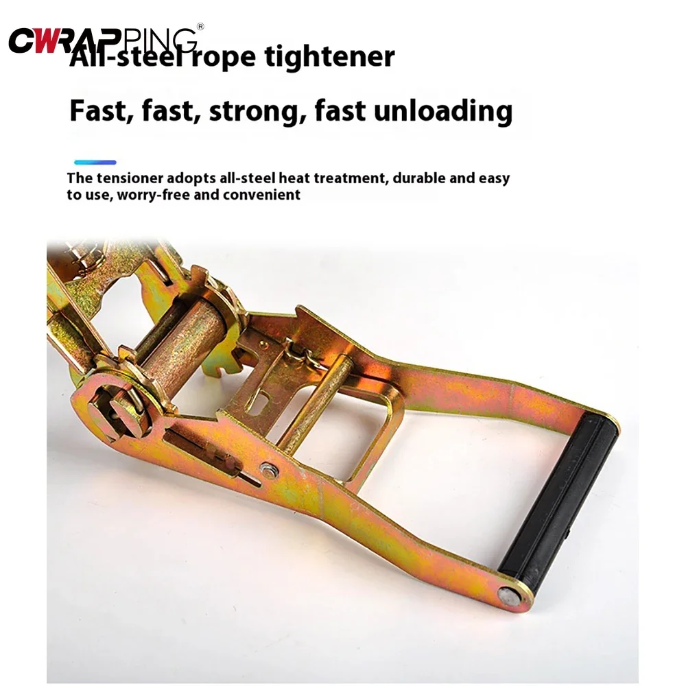 Heavy Duty Wear Resistant Car Tie Down Straps Self Locking Rope Tightener Thickened Truck Straps for Cargo Secure Car Accessorie