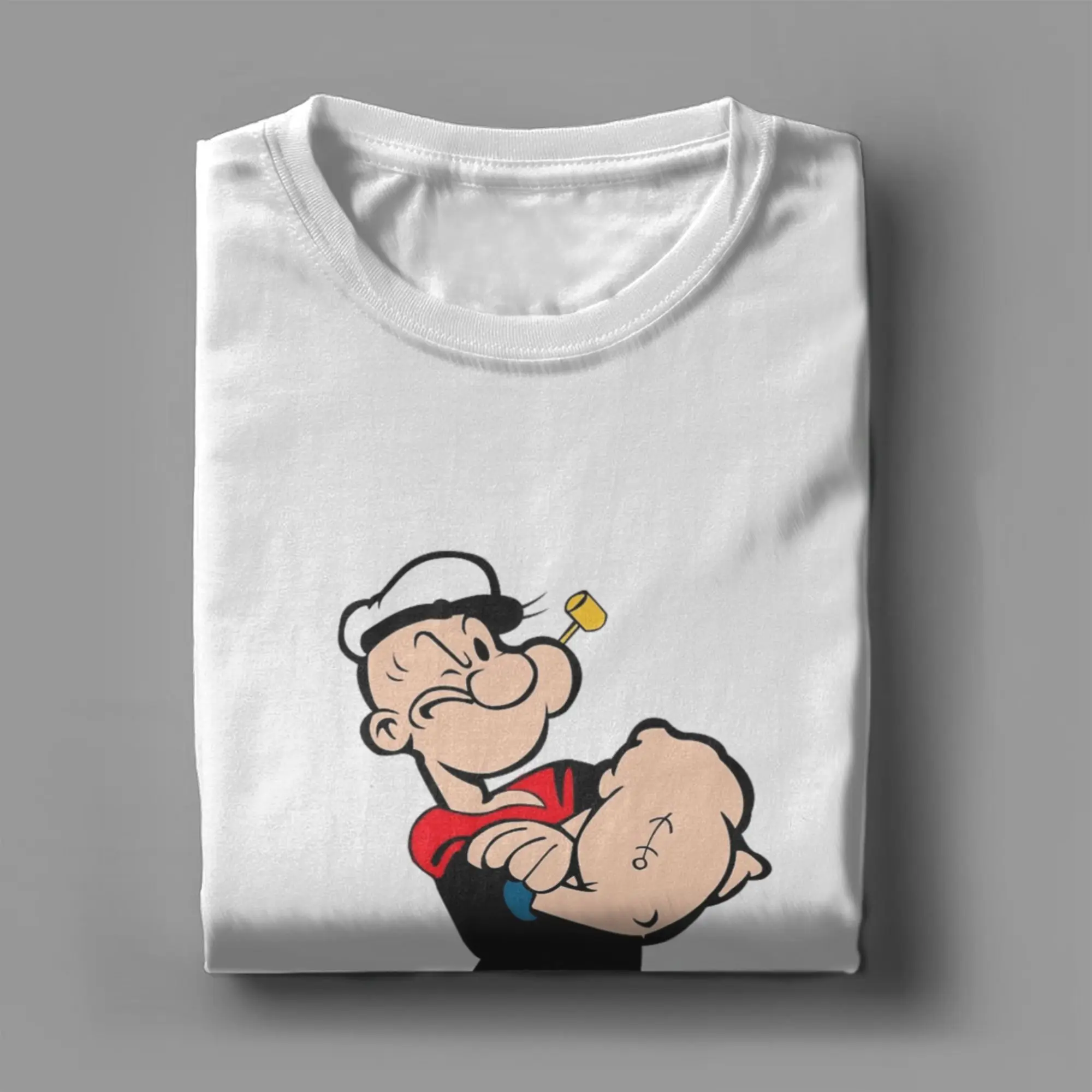 تي شيرت رجالي Popeyed كاجوال من القطن الخالص بأكمام قصيرة تي شيرت برقبة دائرية فكرة هدية #4