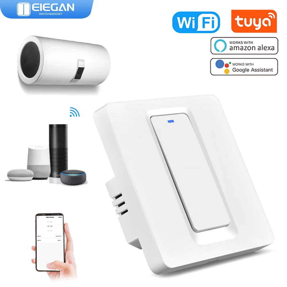 ELEGAN 20A/40A Tuya Wifi inteligente calentador de agua interruptor aire acondicionado vida inteligente Control remoto temporizador de voz para Alexa Google Home