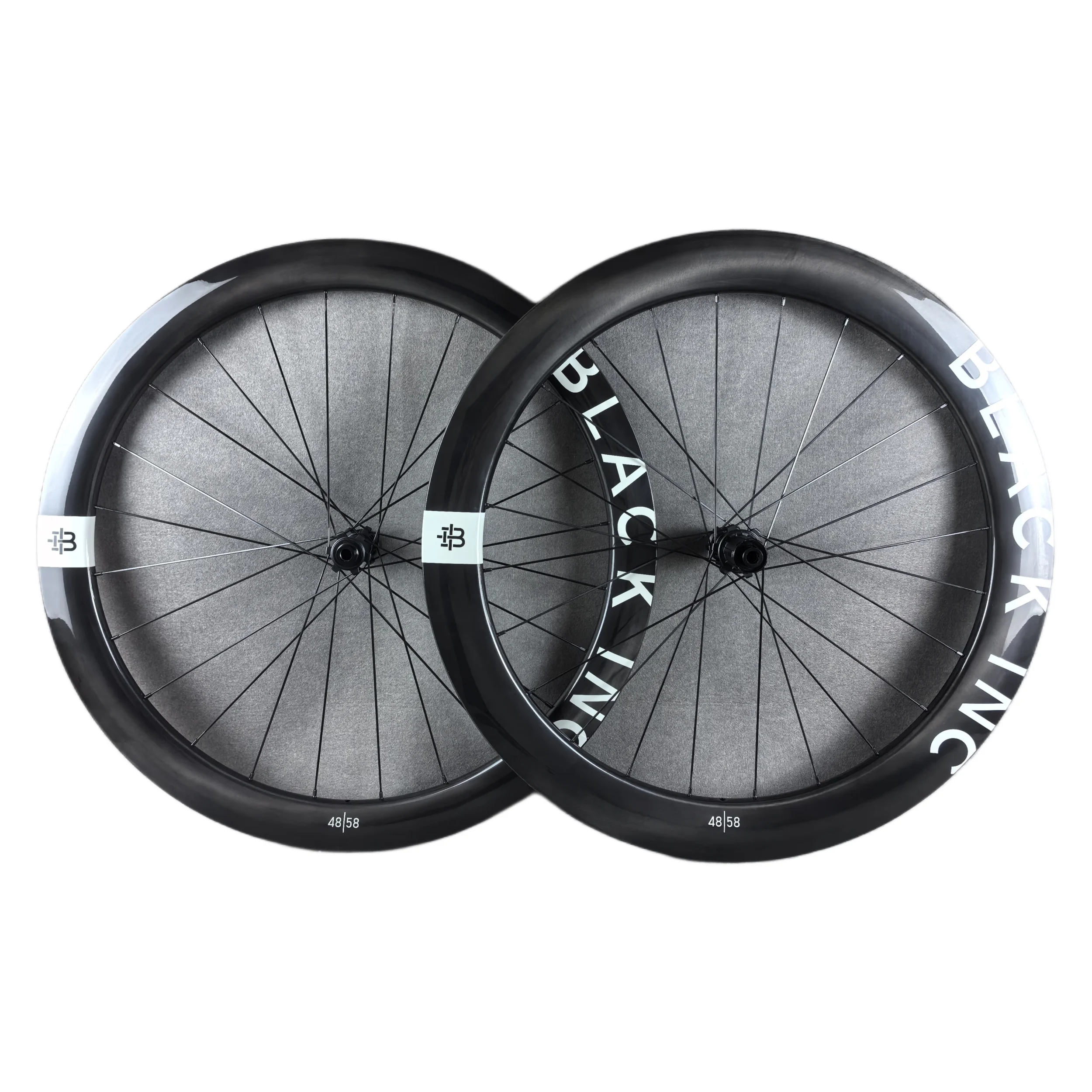 BLACK INC 700C Road Carbon Bicycle Wheels Bike Wheelset Width 25/28mm Height 38/45/50/55/60mm Glossy/Matte Clincher Tubeless