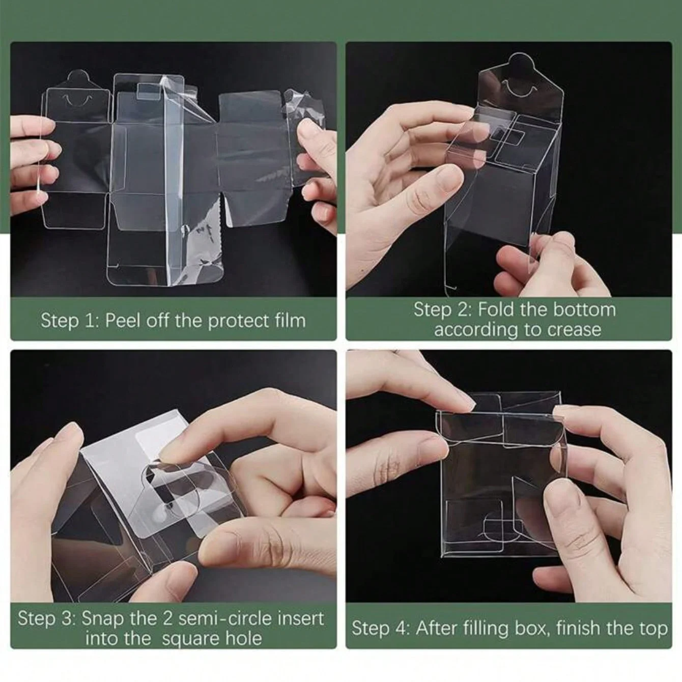 10 قطعة صندوق هدايا من البلاستيك الشفاف صندوق PVC تغليف الهدايا لحفلات الزفاف وأعياد الميلاد صندوق دش لوازم الحفلات #3