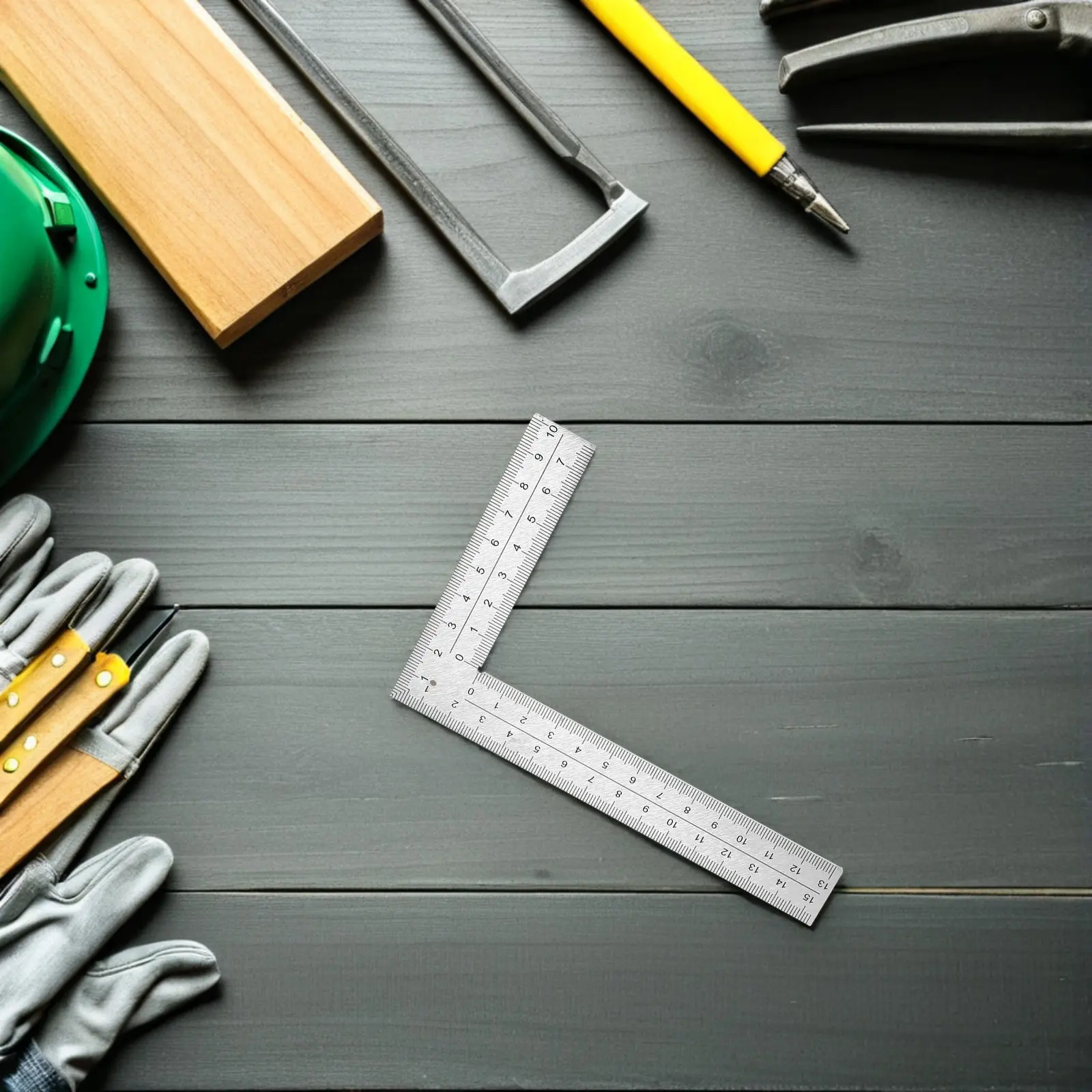 Stainless Steel Right Angle Ruler L Shaped Heavy Duty 90 Degree Carpenter Square for Woodworking Framing Drafting Geometry