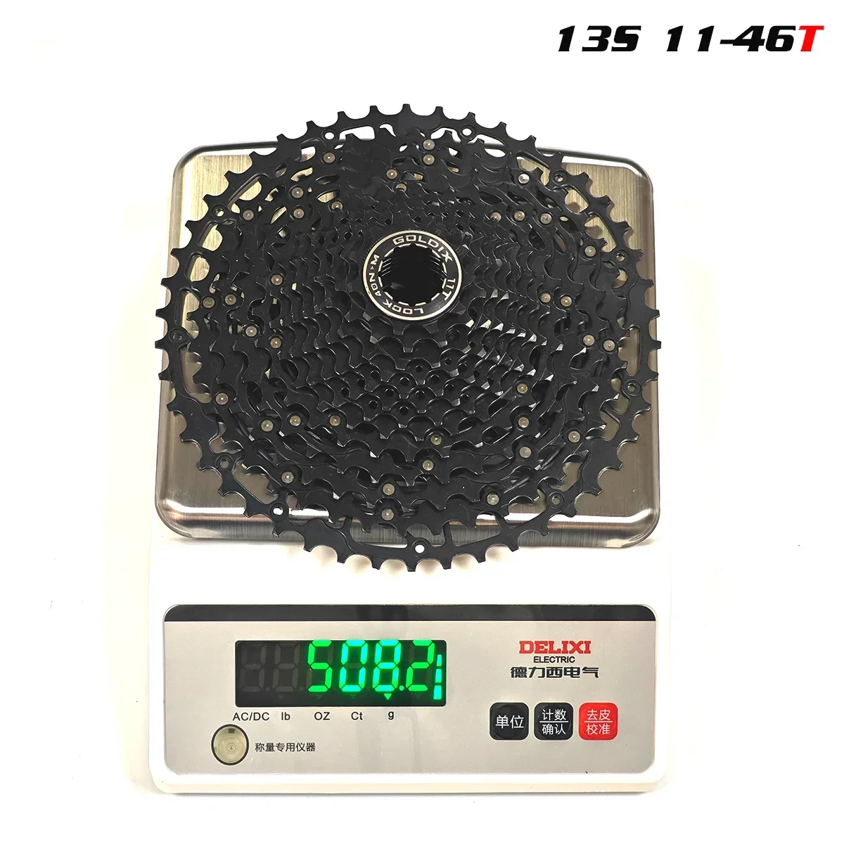 GOLDIX Ultraleichter MTB-Kassettenfreilauf k7 9/10/11/12/13 Geschwindigkeit HG-Struktur Kettenrad Kohlenstoffstahlmaterial für Mountainbike