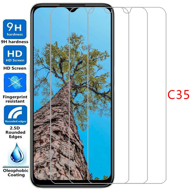 screen protector for realme c35 protective tempered glass on realmec35 c 35 35c phone film glas realmi real me reali relme reame