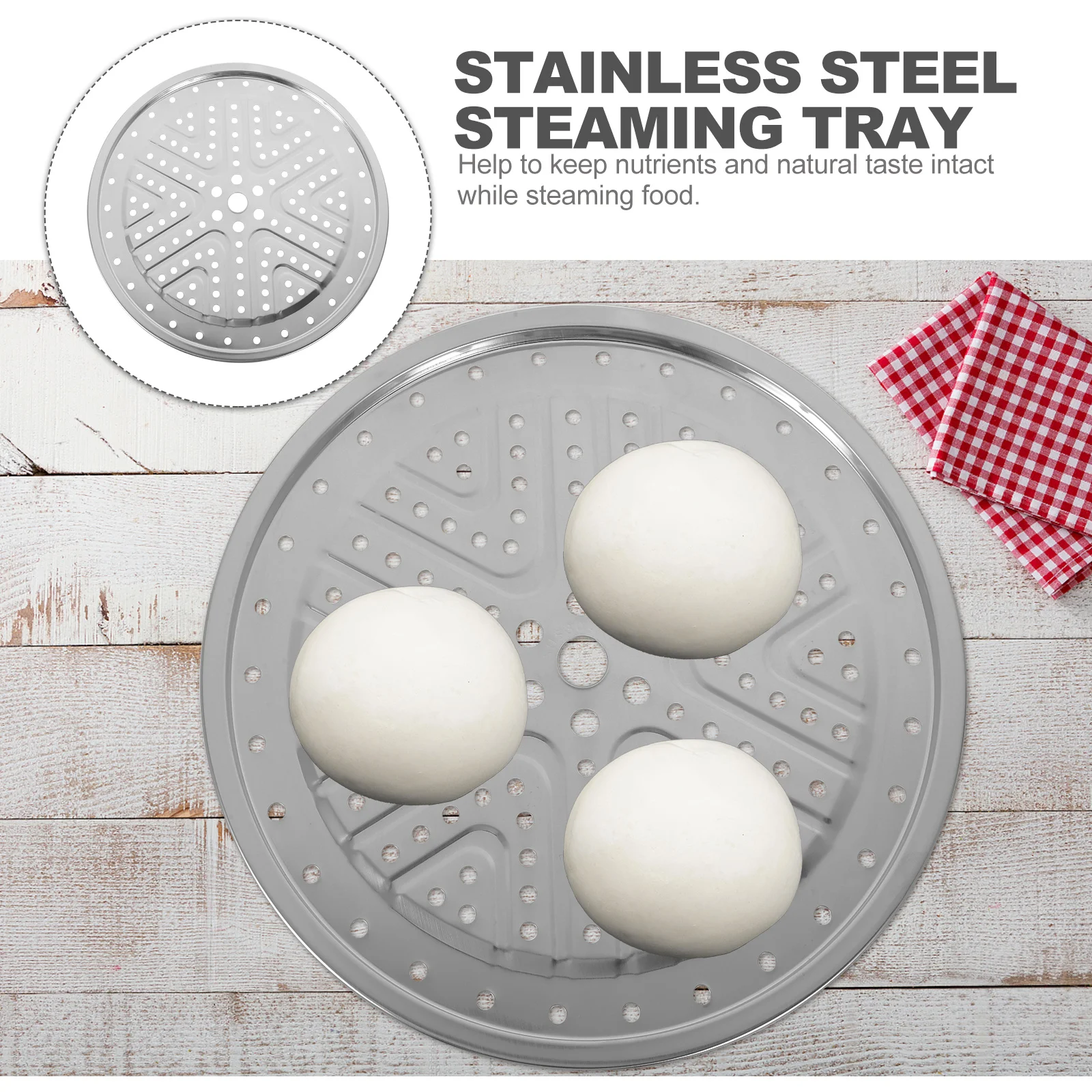 

Stainless Steel Steamer Rack 30Cm Round Soup Pot Rack For Pressure Cooker Canning Baking Roasting Kitchen Use Fish Veggie