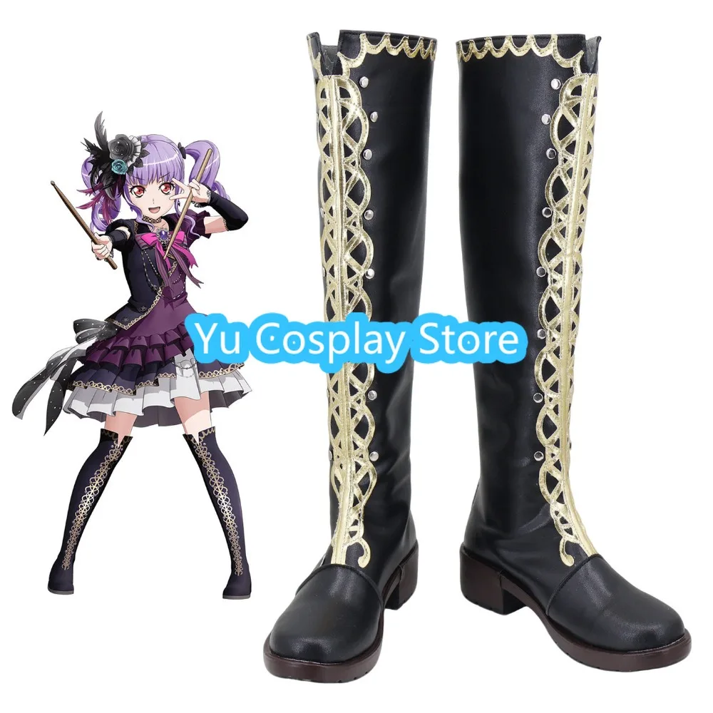BanG Dream! Ako Udagawa Cosplay Shoes Roselia Drummer Style Boots for Band Performance Anime Convention Stage Show