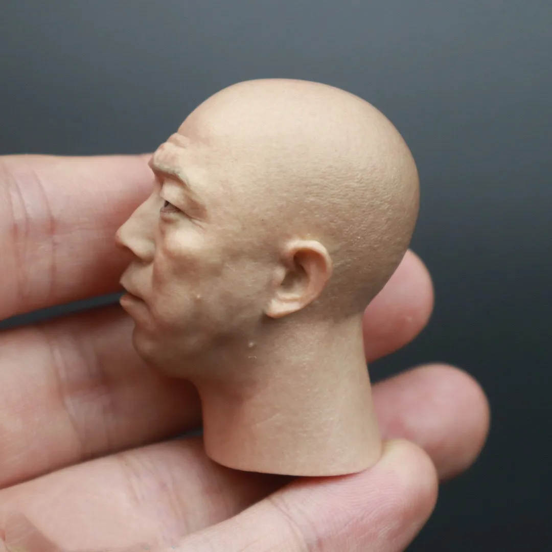 

1/6 Male Head Carving Sculpt Bo Huang Asia Bald Actor Soldier star Model For 12'' Action Figure Body Collection Toys