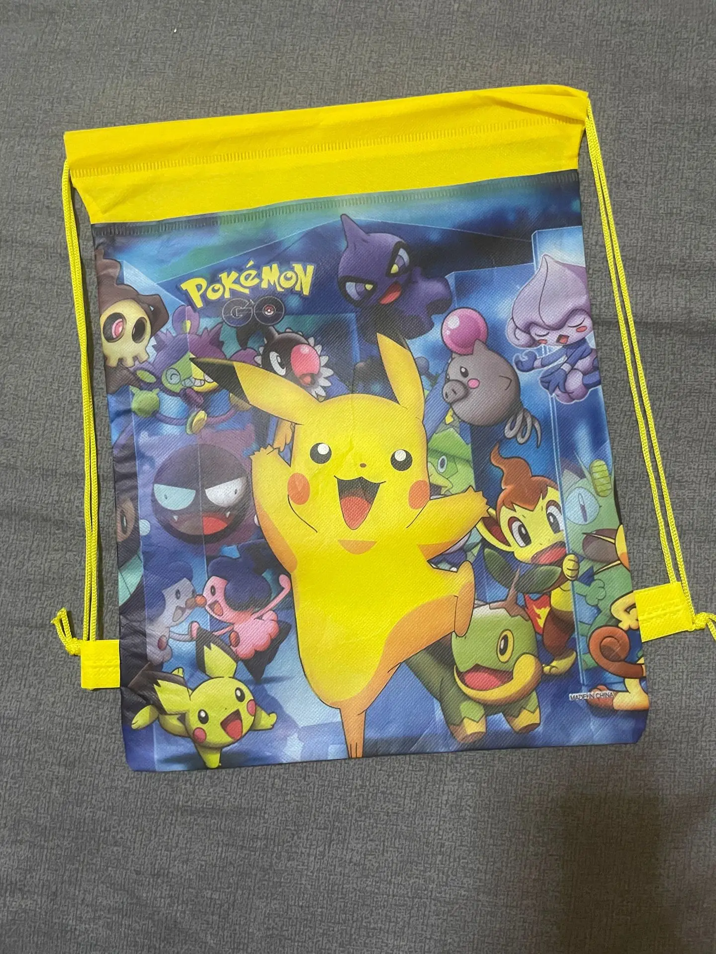 Pokemon Pikachu Anime plecak torba ze sznurkiem dzieci włóknina tornister torba do przechowywania kreskówek pakiet dzieci kieszonkowy zabawka