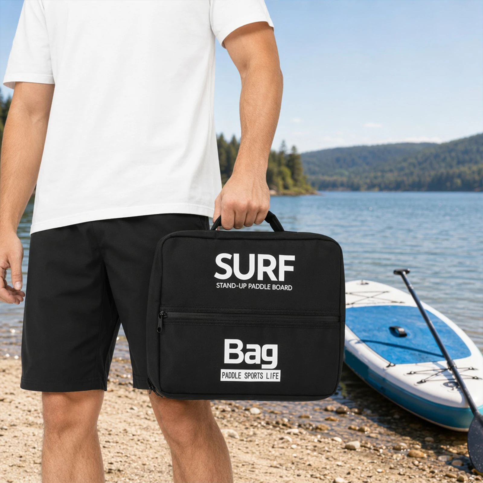 Oxford Kayak Paddle Board Deck Bag Sealed Zipper Surfboard Pack Lightweight Stand Up Paddle Board Storage Bags Kayak Accessories