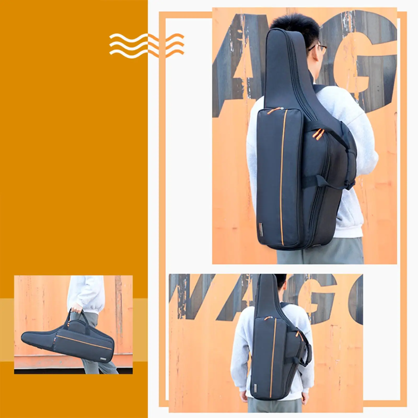 Saxophone Storage Case Thicken Carry Case Fittings Waterproof for