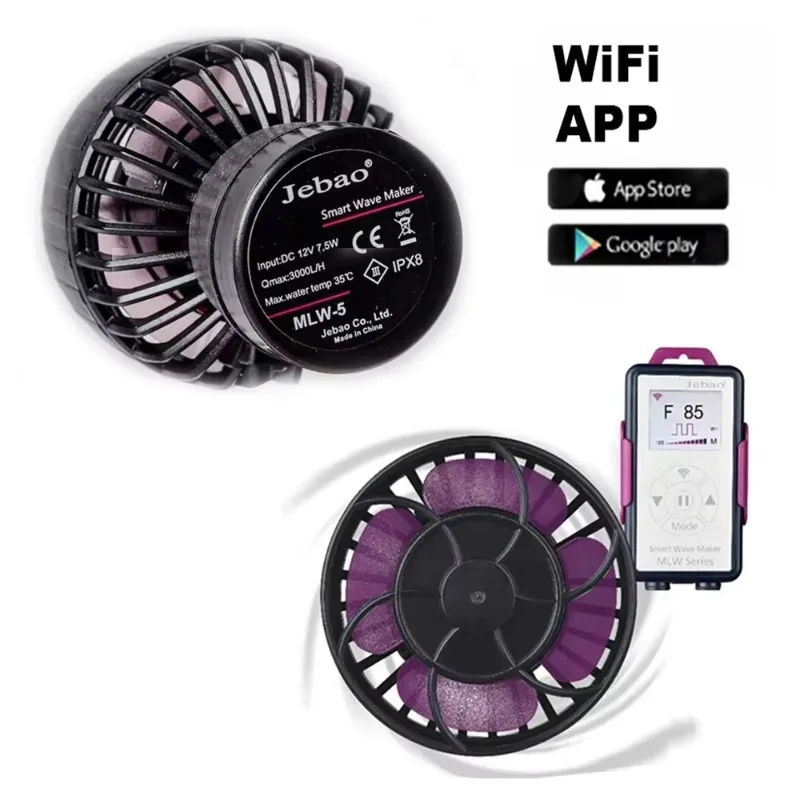 Smart Aquarium Wave Maker Flow Pump with WiFi LCD Controller Wavemaker Pump for Saltwater and Freshwater for MLW Series