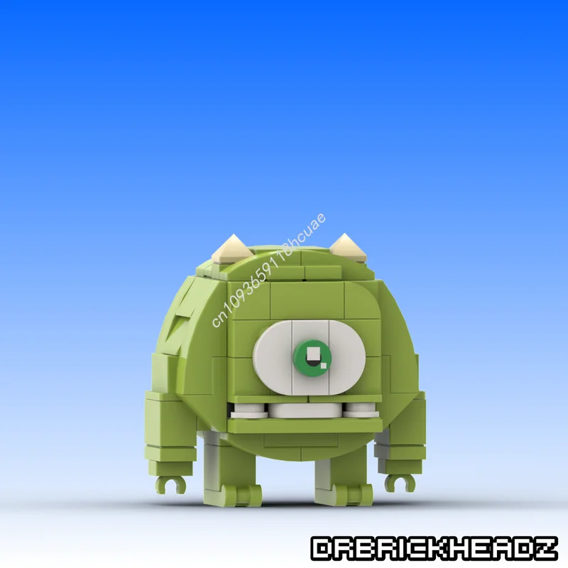 

121 шт. MOC Mike Wazowski Monterser Inc Brickheadz, строительные блоки, образовательный кирпич, детская игрушка на день рождения, Рождественская игрушка в подарок