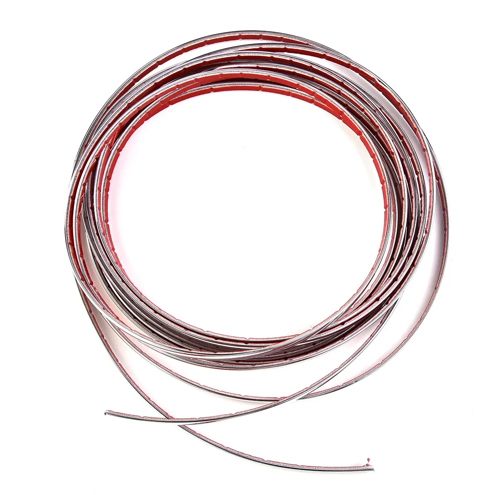 Mouldings Decoration Strip 1 Set Exterior With Chrome Polished 1 set 8mm*5m Car Styling Moulding Chrome High Quality