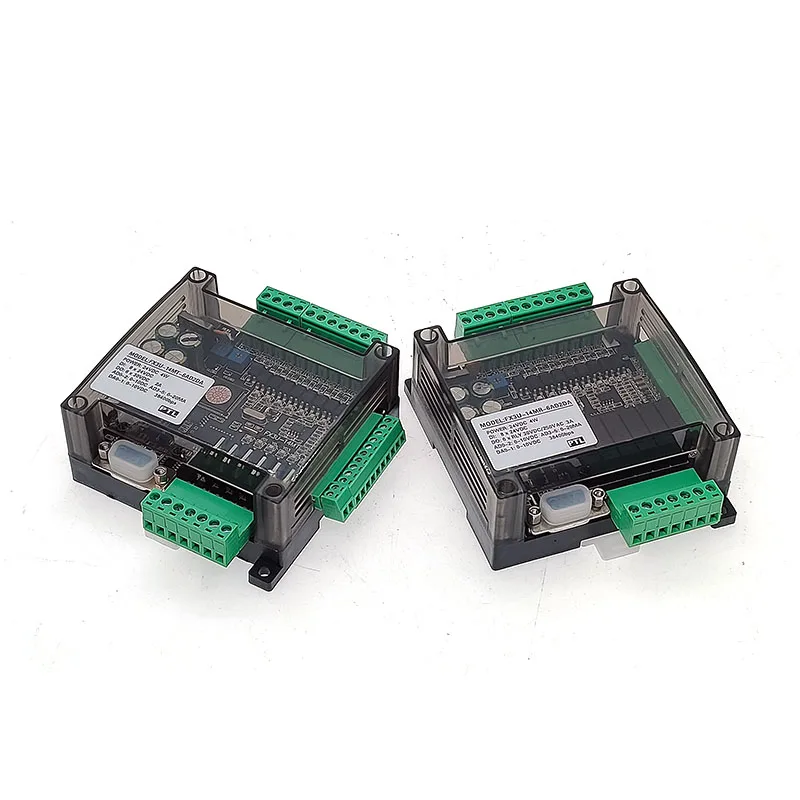 FX3U-14MR PLC Module 24VDC 8 Input 6 Output with RS232 RS485 Modbus for Industrial Automation Analog 6AD 2DA Relay Transistor