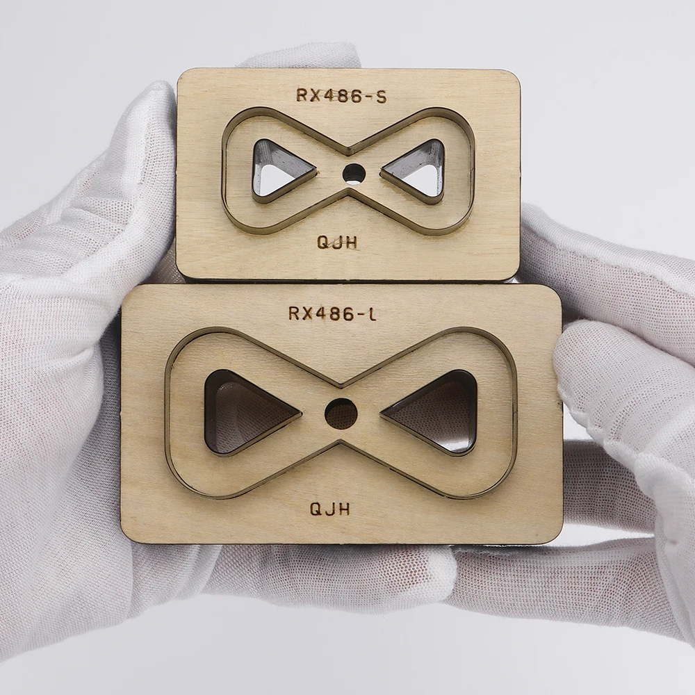 QJH Leather Metal Cutting Dies, Backpack Strap Cutting Dies, Hand Bow Knot Cutting Dies, DIY Leather Cutting/Punch Die Cut Mold