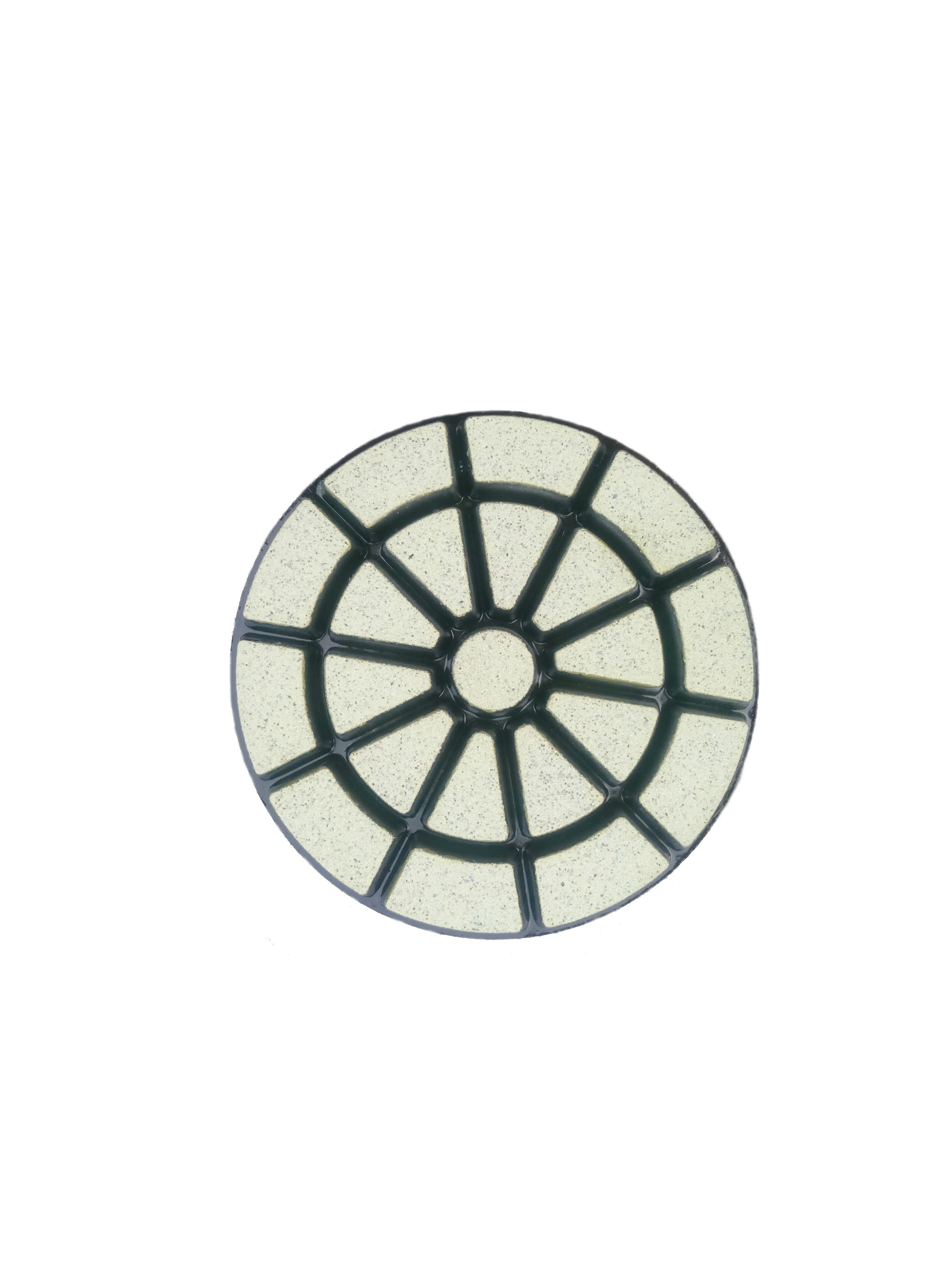 Almohadillas de molienda de diamante híbrido de Transición de Unión cerámica, Puck para pulir hormigón y suavizar patrones de arañazos, 3"