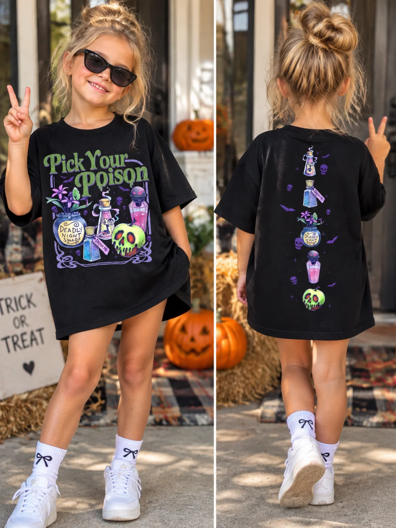 Comfort Colors Pick Your 2 Sides Tee,Princess Halloween Shirt,Villains Cartoon Shirts,Spooky Season Shirt