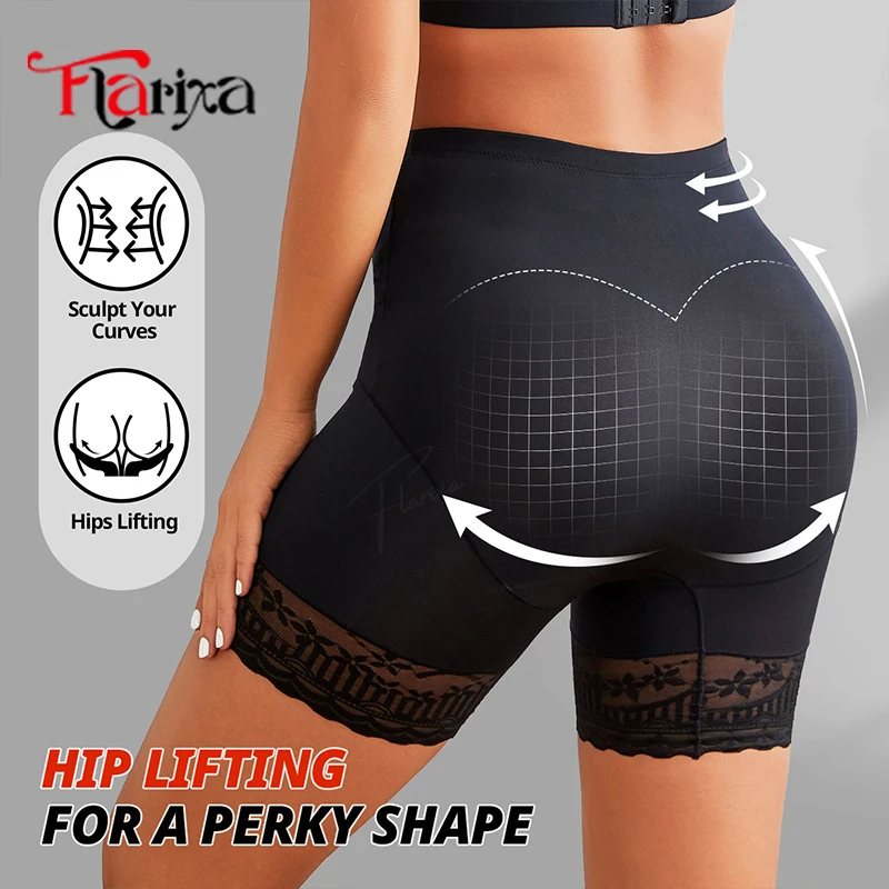 Flarixa Lace Safety Shorts High Waist Shaper Panties Belly Compression for Woman Boxers Thighs Shapewear Shorts Anti Chafing image 4