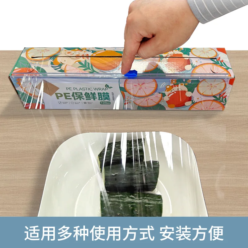 Reusable Plastic Wrap Dispensers and Foil Film Cutter Food Cling Film Cutter Food Wrap Dispenser Cutter Kitchen Tool Accessories