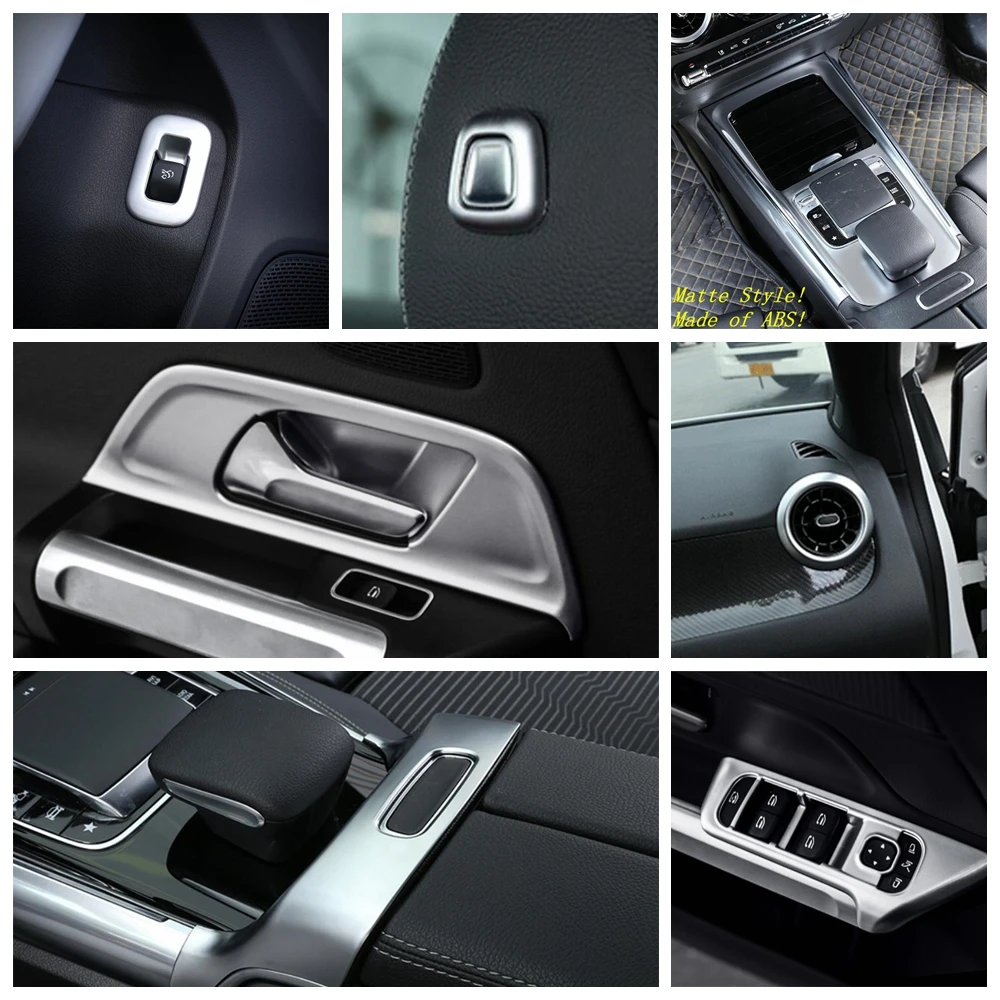 Head Light Lamp Gear Shift Panel Armrest Box Switch Cover Trim For Benz B Class W247 2019 2020 / GLB 180 200 X247 2020 - 2024