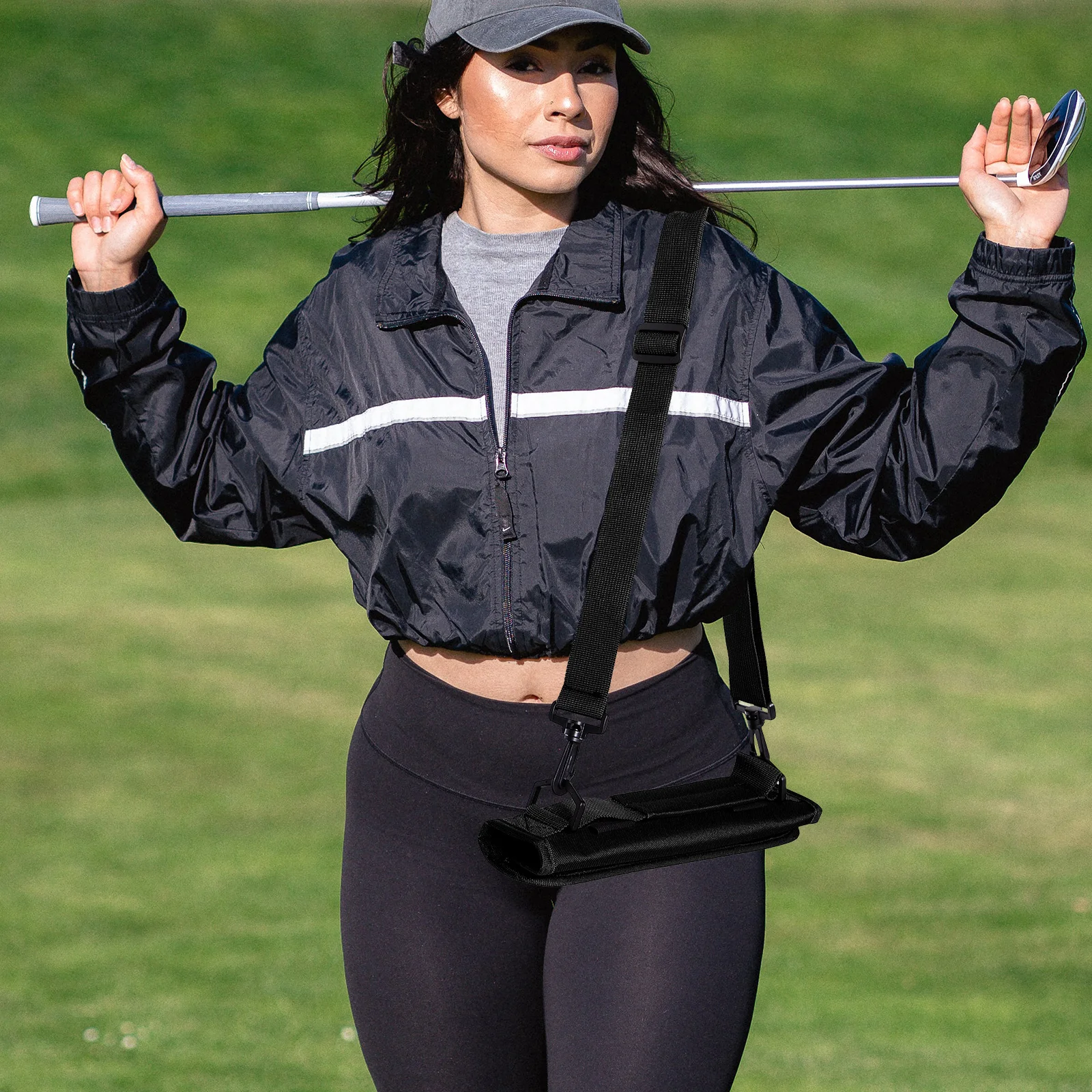 Portable Golf Clubs Carry Bag Waterproof Large Capacity Lightweight Golf Carrying Bag Adjustable Strap Foldable for Travel