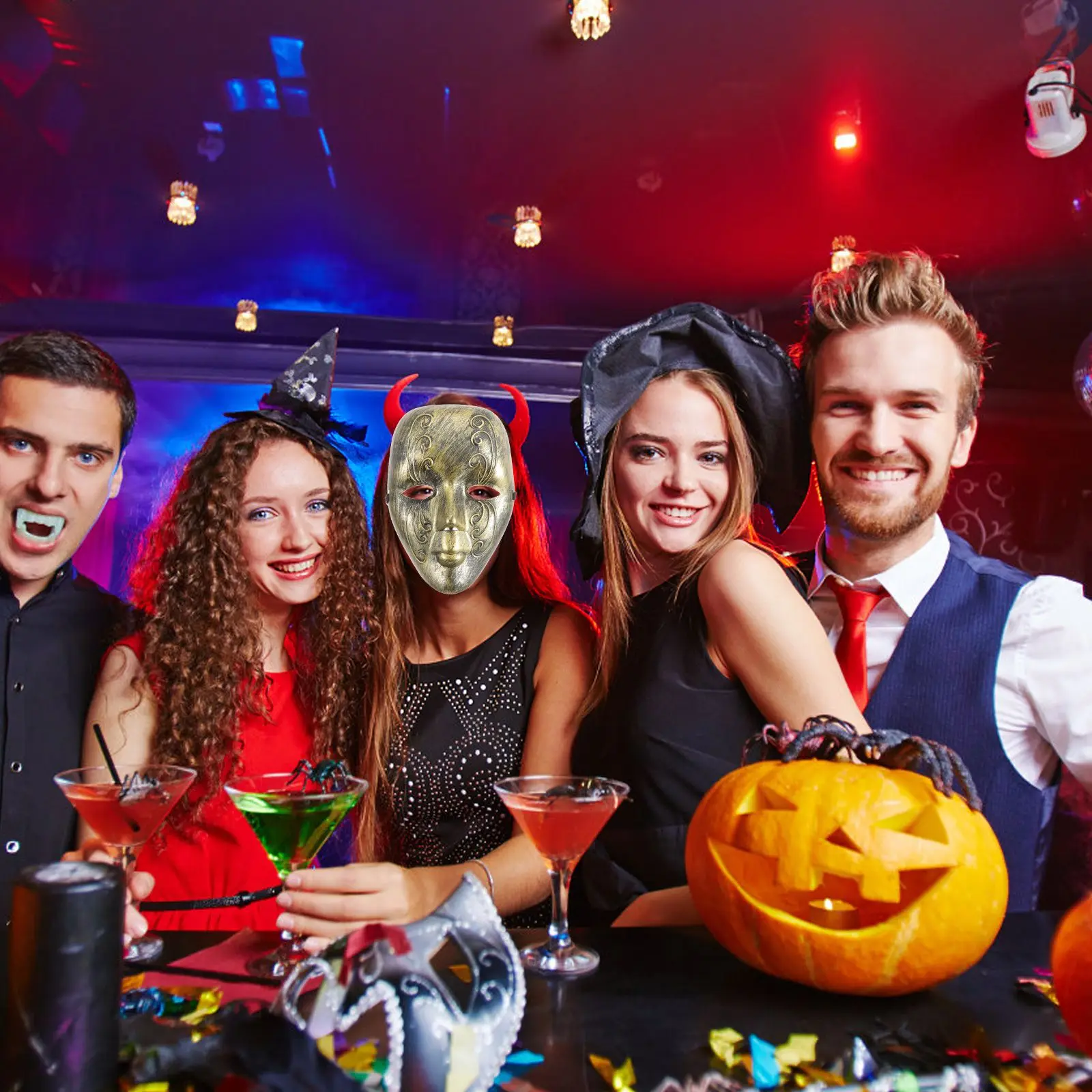 Halloween Mask Party Carnival Props Masquerade Costumes Vintage Full Clown Women Accessory Festival