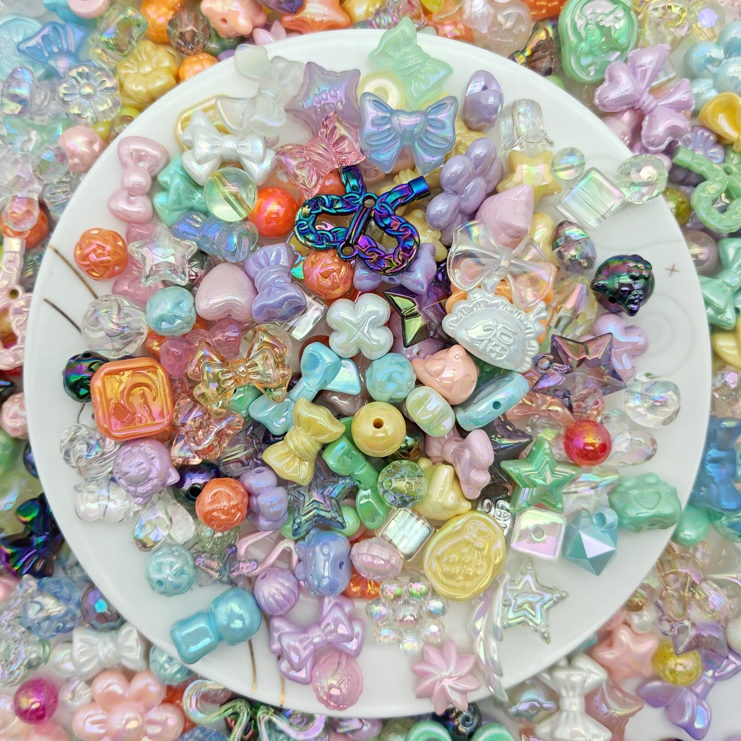 

50 г яркие разноцветные акриловые бусины, разноцветные ювелирные изделия ручной работы, аксессуары, бусины для браслетов, ожерелья