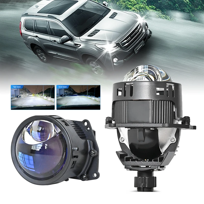 K6 Bi LED Car Projector Lens Headlights Lights DC 9-15V 70W 6500K Single Beam Laser High Bright Car Motorcycle Retrofit Biled