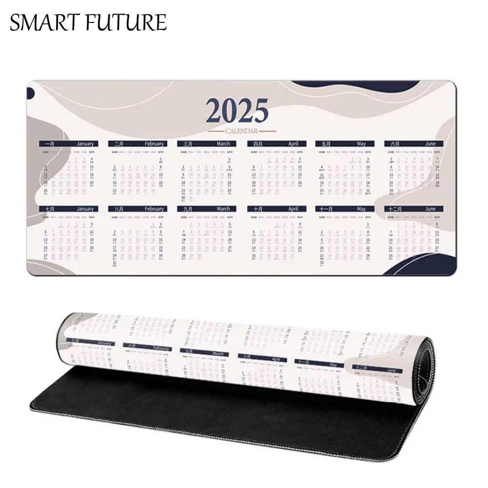 الإبداعية 2025 التقويم ماوس الوسادة السلس مخيط حافة لوحة المفاتيح الحصير مكتب حامي السنة الجديدة هدية الألعاب ماوس الوسادة منصات الكمبيوتر المحمول